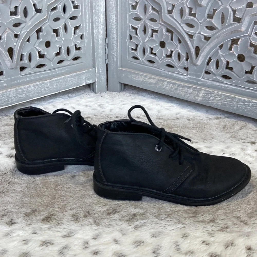 Nautica black dress shoes boys size 1 formal event holiday garden party preppy